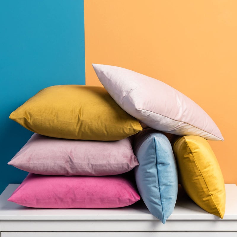 JUSPURBET Decorative Pillow Covers Set of 2 Velvet Throw Pillow Covers for Couch Sofa Bed Soft Lumbar Cushion Covers with Hidden Zipper for Living Room Home Decor,Gold,12x20 inch - Image 2